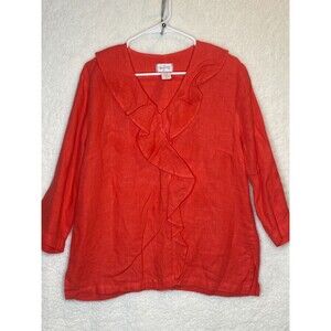 Mosaic Langenlook BOHO Tunic Top Bright Raspberry Pink Linen Sz S M USA